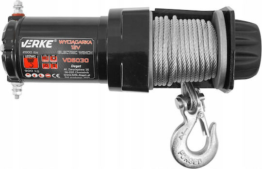 Verke Electric Troliu Auto 4x4 12V cu Capacitate de Tracțiune 907kg