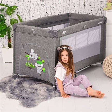 Lorreli Noemi Playpen 2 Levels With Mattress Green