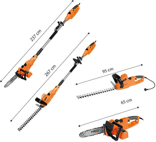 Neo Tools 04-634 Garden Multi Tool Power 2 in 1 Chainsaw / Hedge Trimmer