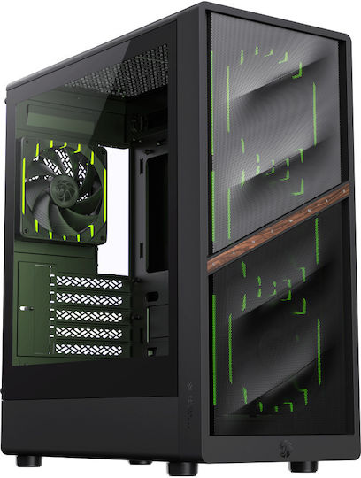 GameMax AERIS 330 MB Gaming Mini Tower Κουτί Υπολογιστή με Πλαϊνό Παράθυρο και RGB Φωτισμό Μαύρο