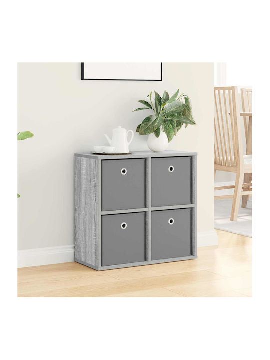 Wooden Storage Drawers with 4 Drawers L59.5xW27xH57cm