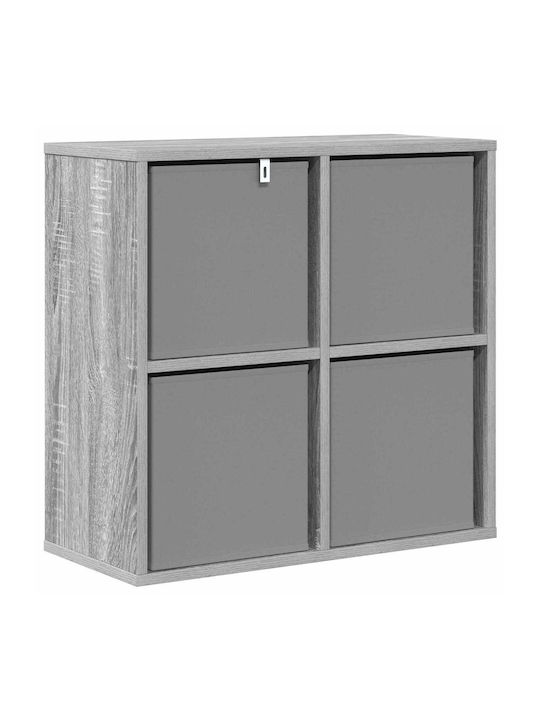 Wooden Storage Drawers with 4 Drawers L59.5xW27xH57cm