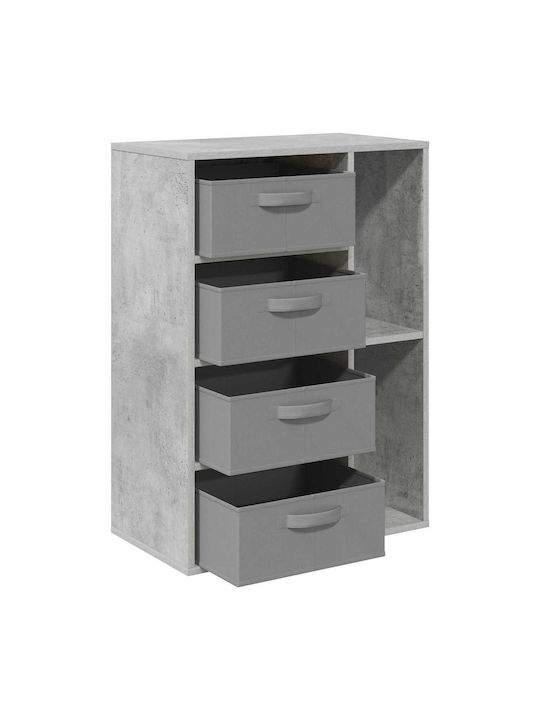 vidaXL Wohnzimmer Vitrine aus Spanplatte Grau 60x33.5x84cm