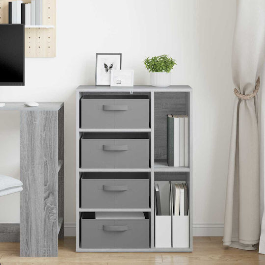 Living Room Display Cabinet Made of Particle Board Grey Sonomo 60x33.5x84cm