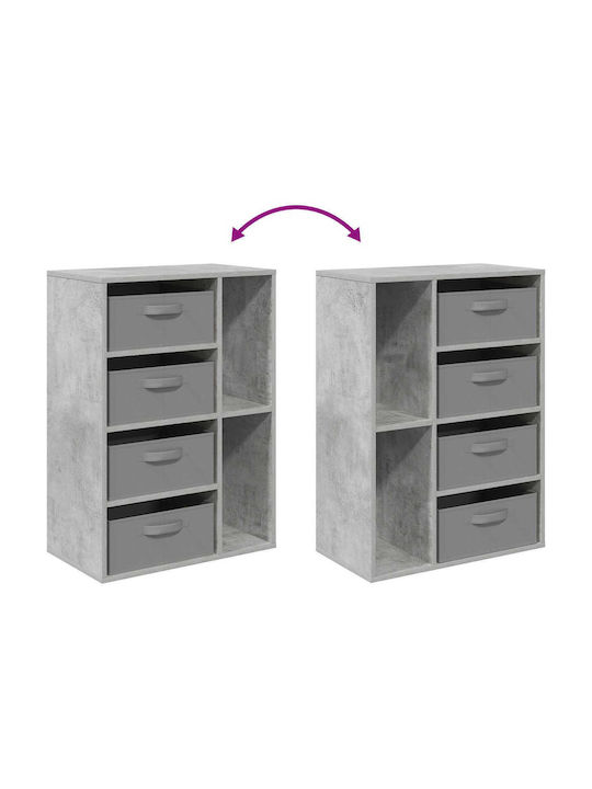 vidaXL Wohnzimmer Vitrine aus Spanplatte Grau 60x33.5x84cm