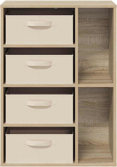 Living Room Display Cabinet Made of Particle Board Oak Sonoma 60x33.5x84cm