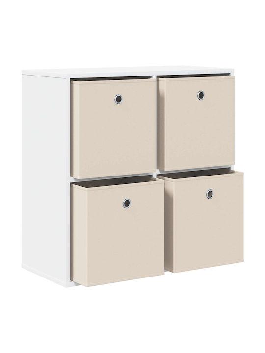 Wooden Storage Drawers with 4 Drawers M68.5xW32xH67 cm