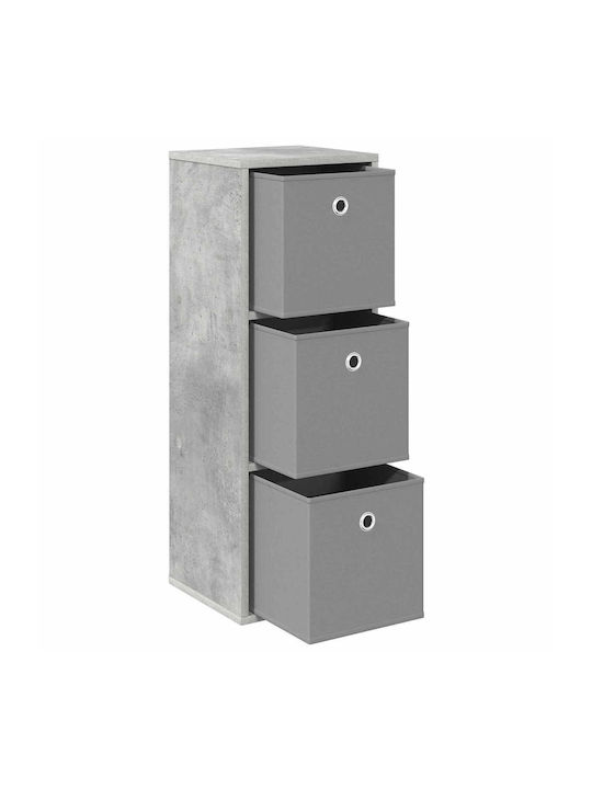 Storage Drawer Wooden with 3 Drawers M30.5xW27xH84.5cm