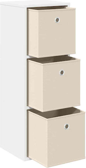 Storage Drawer Wooden with 3 Drawers M30.5xW27xH84.5cm
