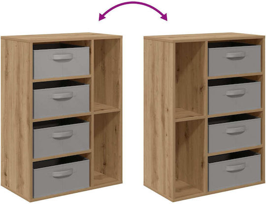 Wohnzimmerschrank aus Spanplatte Artisan-Eiche 60x33,5x84 cm