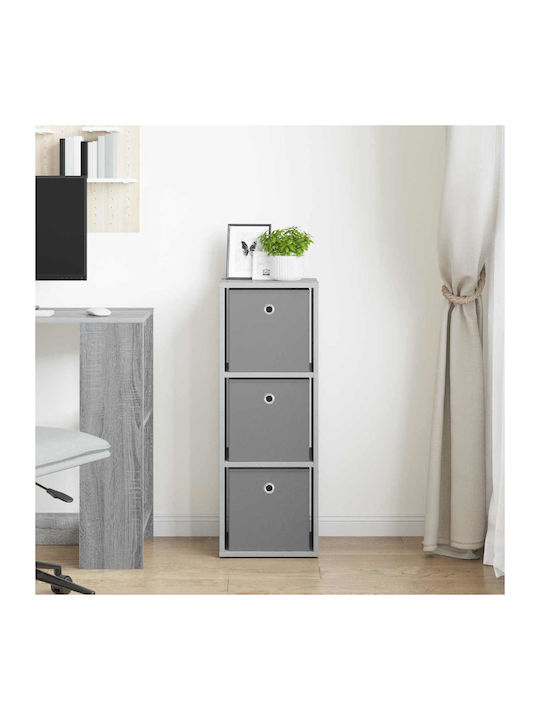 Wooden Storage Drawers with 3 Drawers M30.5xW27xH84.5cm