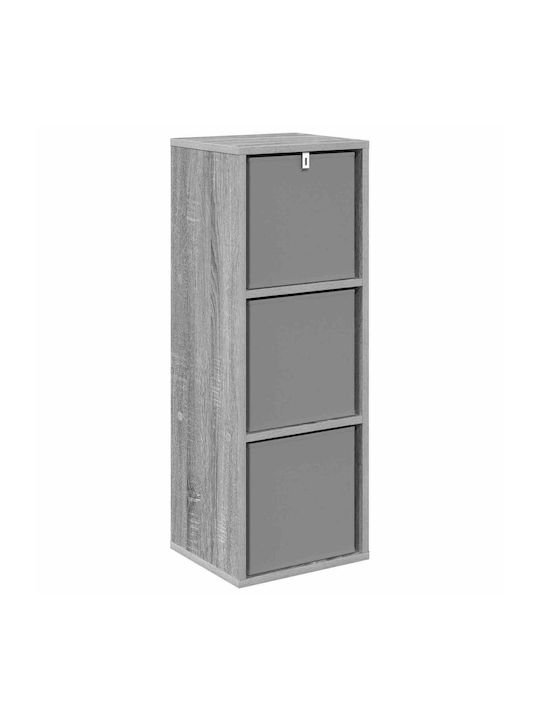 Wooden Storage Drawers with 3 Drawers M30.5xW27xH84.5cm