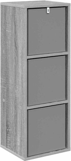 Wooden Storage Drawers with 3 Drawers M30.5xW27xH84.5cm