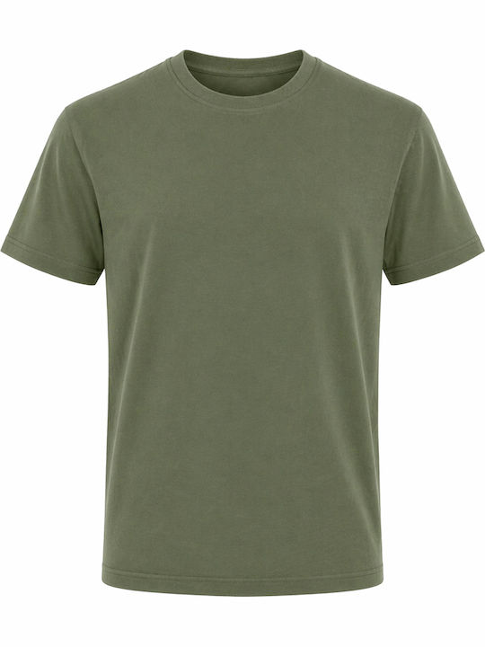 Cotton Point Ανδρικό Διαφημιστικό T-shirt Κοντομάνικο Χακί