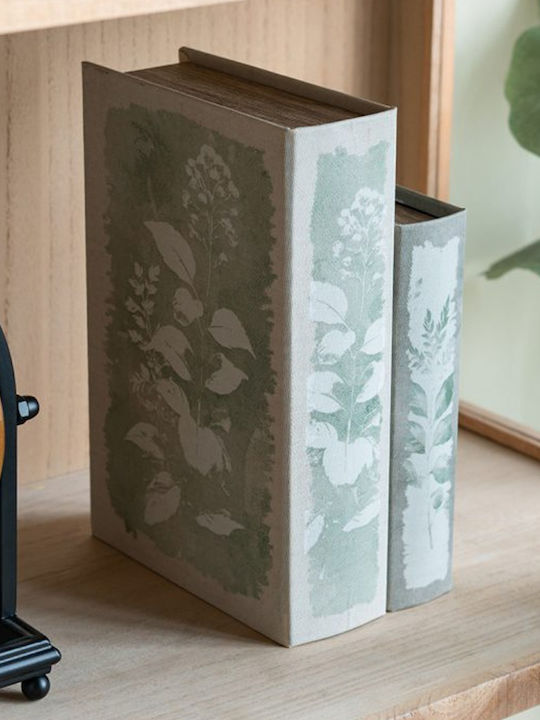 Artekko Set of Wooden Decorative Boxes in Book Shape 2 Pieces