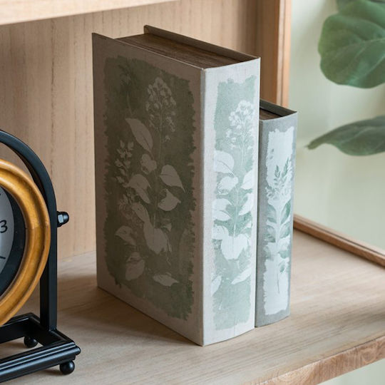 Artekko Set Dekorative Boxen Hölzernes Im Buch-Form 2 Stück