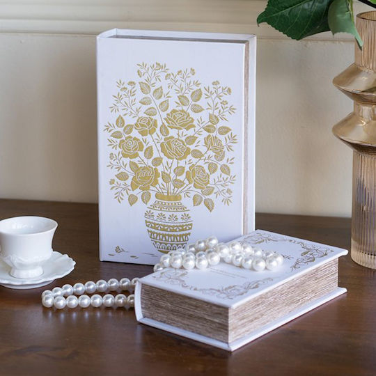 Artekko Set of Wooden Decorative Boxes in Book Shape 2 Pieces