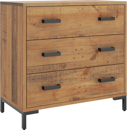 Comodă Dormitor Cu 3 Sertare 75x35x70cm