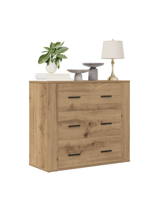 Comoda pentru Dormitor cu 3 sertare Maro 80x33x70buc