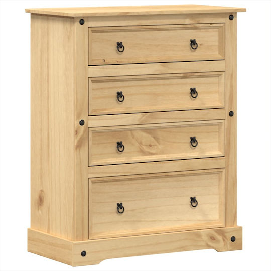 Συρταριέρα Κρεβατοκάμαρας mit 4 Schubladen Pine tree 92x48x120cm Συρταριέρα Κρεβατοκάμαρας mit 4 Schubladen Pine tree 92x48x120cm