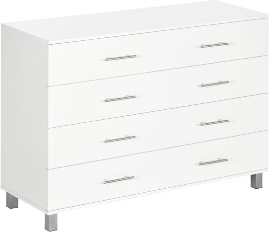 Συρταριέρα Κρεβατοκάμαρας mit 4 Schubladen White 80x40x90cm Συρταριέρα Κρεβατοκάμαρας mit 4 Schubladen White 80x40x90cm