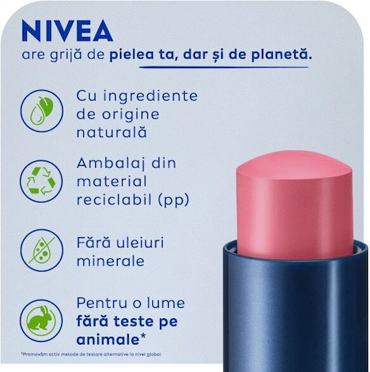 Nivea Balsam De Buze Caring Beauty SPF30 Trandafir & Obraz 4.8gr