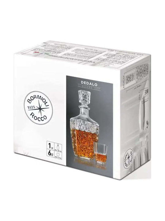 Bormioli Rocco Whiskey Serving Decanter with Stopper and Glasses 780ml
