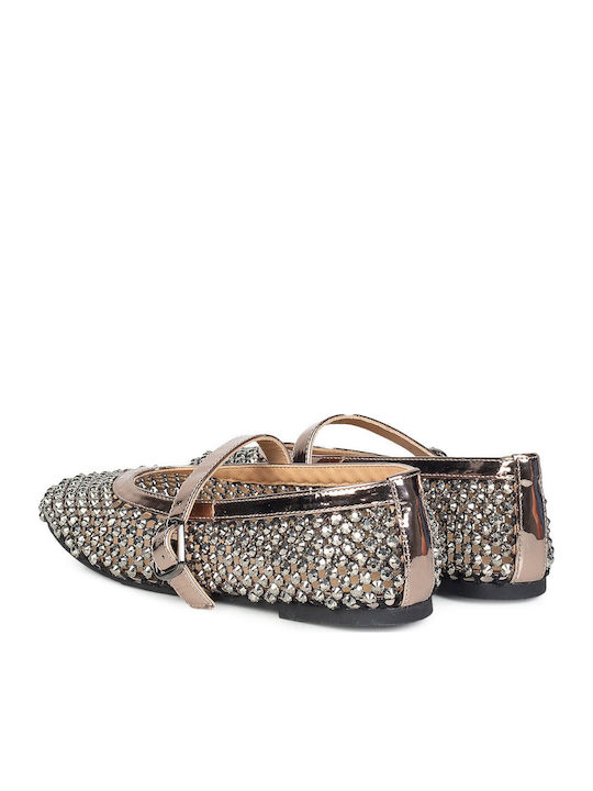 Women's Ballerina Shoes In Silver Colour