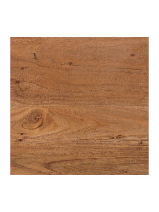 Central Coffee Table Made of Solid Wood with Drawers Natural W85xD45.5xH40cm