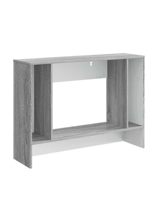 Wooden Console Striped Gray Sonoma M101xW29xH74cm