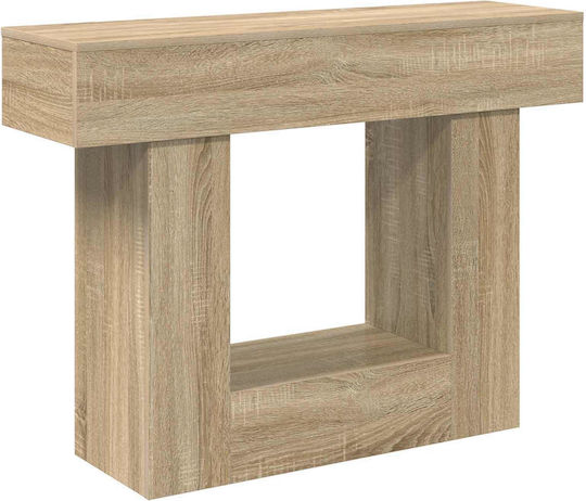 vidaXL Konsolentisch Aus Eichenholz Sonoma M101xT30xH74cm