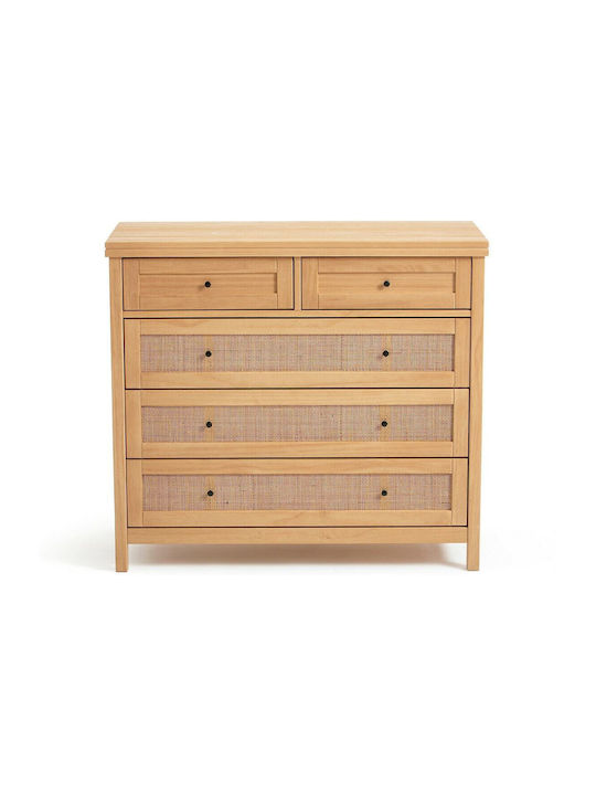 Comoda pentru Dormitor din Lemn Masiv cu 5 sertare 47x47x91buc