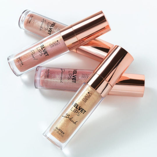 Dust+Cream Velvet Lips Lip Gloss Sparkle Glitter