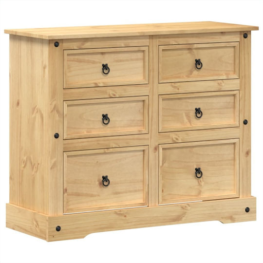 Συρταριέρα Κρεβατοκάμαρας mit 6 Schubladen 110x43x91cm