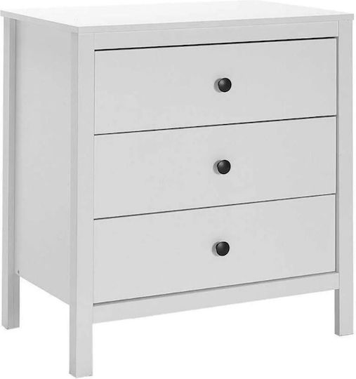 French Wooden Chest of Drawers White 73x47x81cm
