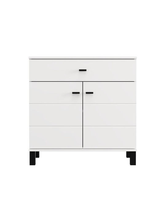 Sideboard 2k1f2v Wooden with Drawers White 77x35x78cm
