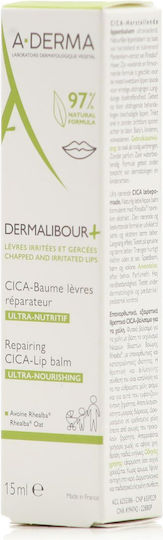 A-Derma Repairing CICA-Lip Ultra-Nourishing Dermalibour+ Lip Balm 15ml
