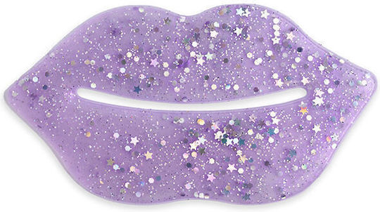 IDC Institute Hydrogel Glitter Lip Μάσκα Χειλιών με Υδατικό τζελ & Γκλίτερ Μωβ 6gr