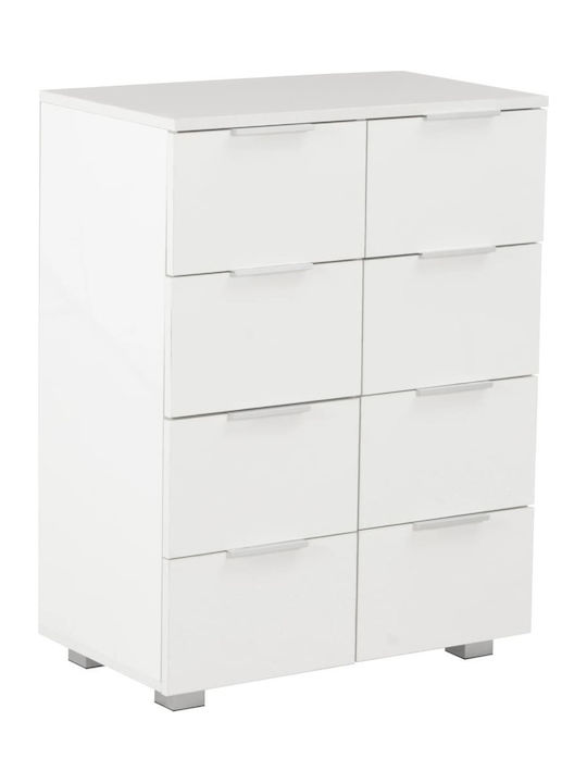 Comoda pentru Dormitor cu 8 sertare Albă 60x35x76buc