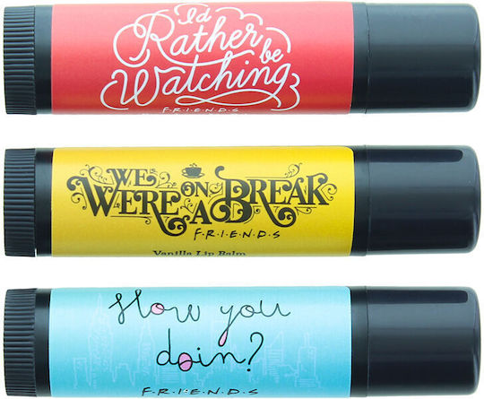 Mad Beauty Friends Lip Balms Set Strawberry, Cherry & Vanilla