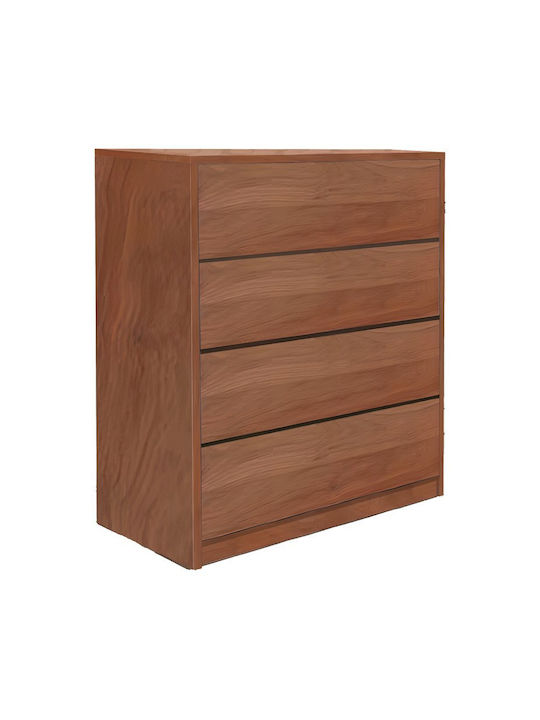 Kuanger Wooden Chest of Drawers Walnut 80x40x80cm