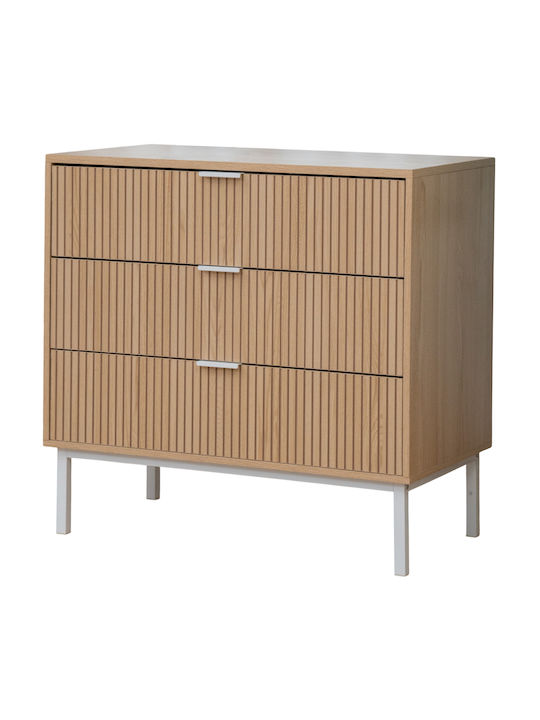 Haptic 3s Wooden Chest of Drawers with 3 Drawers 72x40x69.5cm
