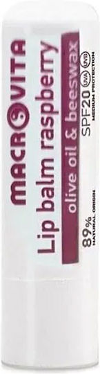 Macrovita Raspberry Lip Balm SPF20 4.8gr