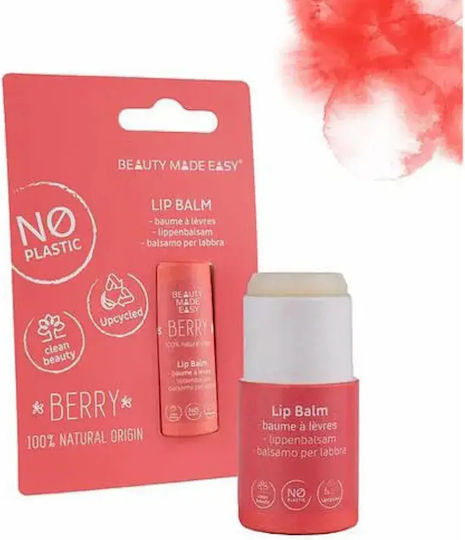 Beauty Made Easy Berry Lip Balsam Easy Paper Tube Lip Balm 6gr