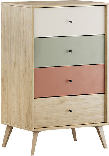 Terra Wooden Chest of Drawers Florida Oak 60x44x100cm