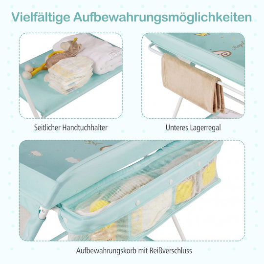 Costway Reise-Wickelunterlage aus Stoff Grünes