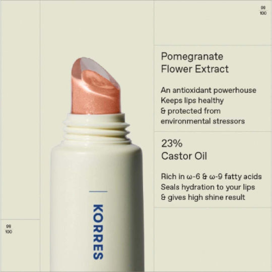 Korres True Lip Shine Lip Gloss 03 Peach Shimmer 10ml