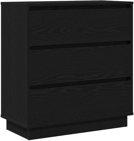 Comodă Dormitor cu Suprafață Din Sticlă 71x34.5x75 cm