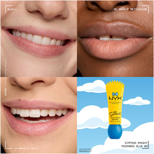 NYX Professional Makeup The Simpsons Smushy Lip Balm Peekaboo Blue 8ml