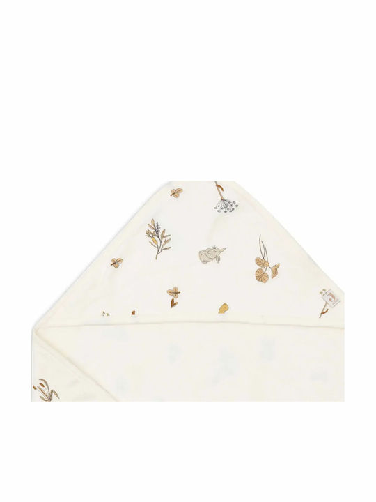 Jollein Baby Bath Towel with Hood Beige